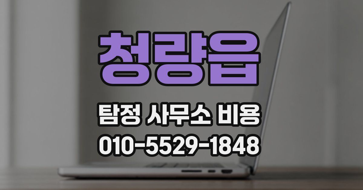 청량읍 탐정 사무소 비용