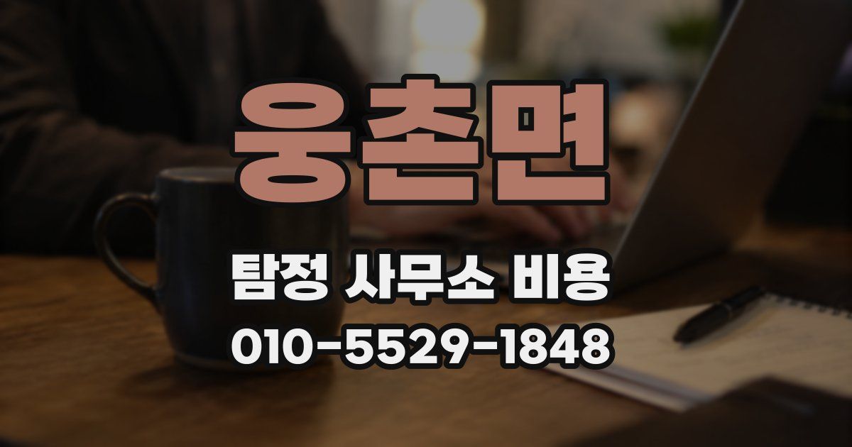 웅촌면 탐정 사무소 비용
