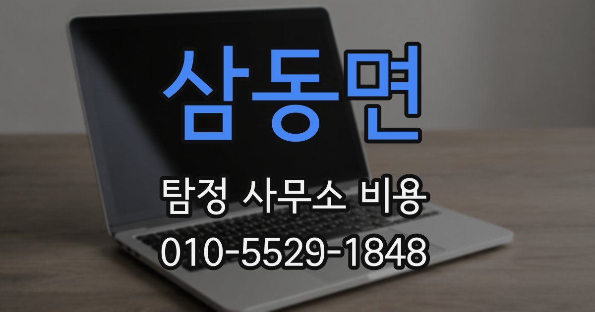 삼동면 탐정 사무소 비용