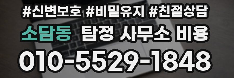 소담동 탐정 사무소 비용