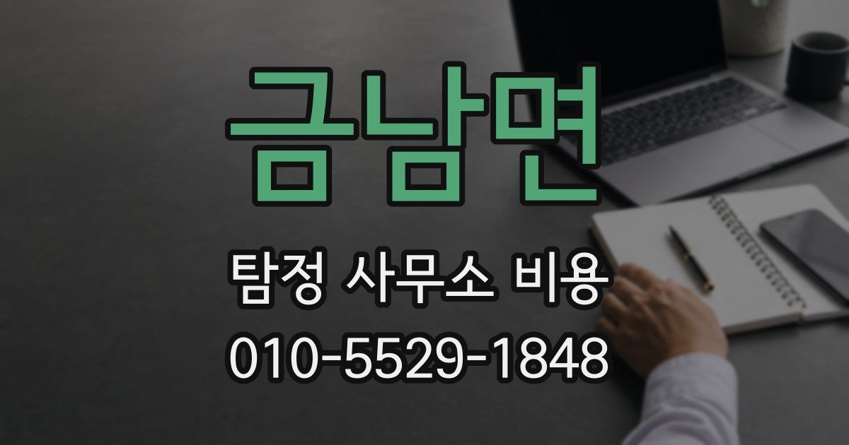 금남면 탐정 사무소 비용
