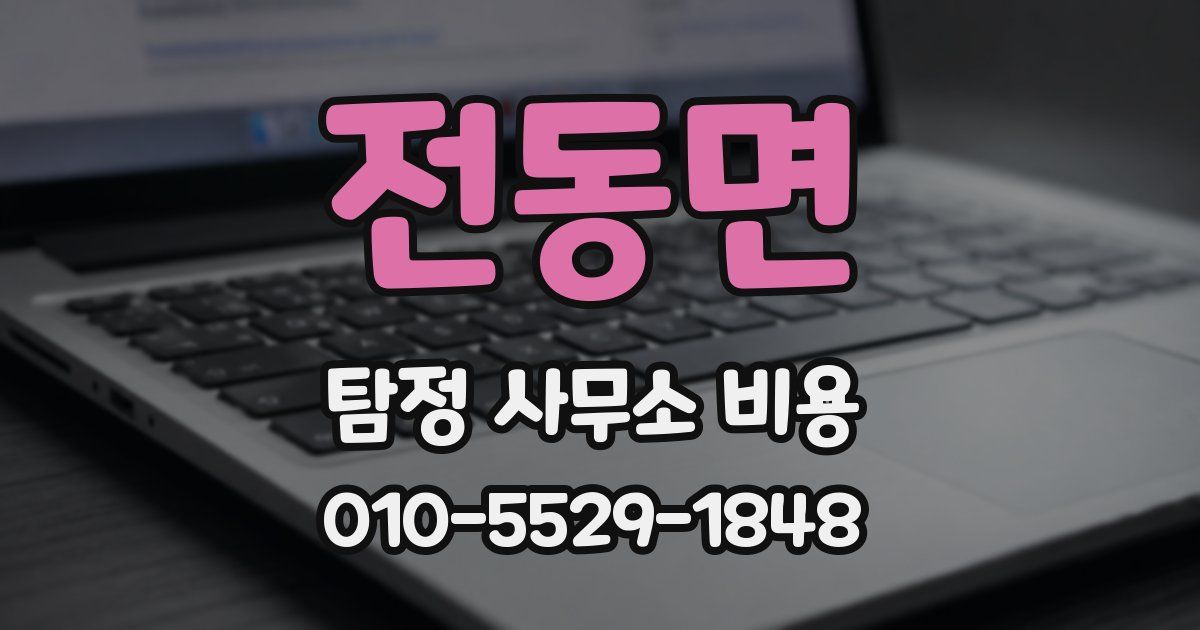 전동면 탐정 사무소 비용