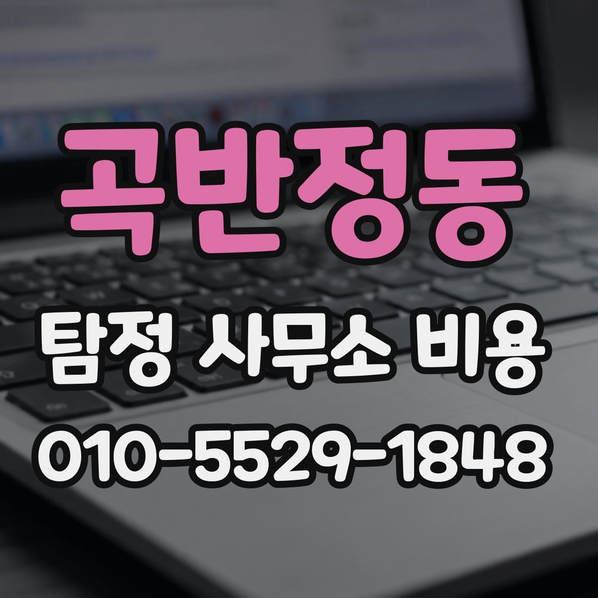 곡반정동 탐정 사무소 비용