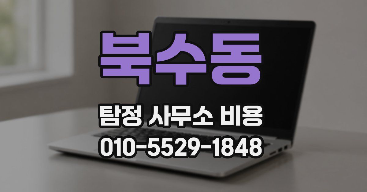 북수동 탐정 사무소 비용