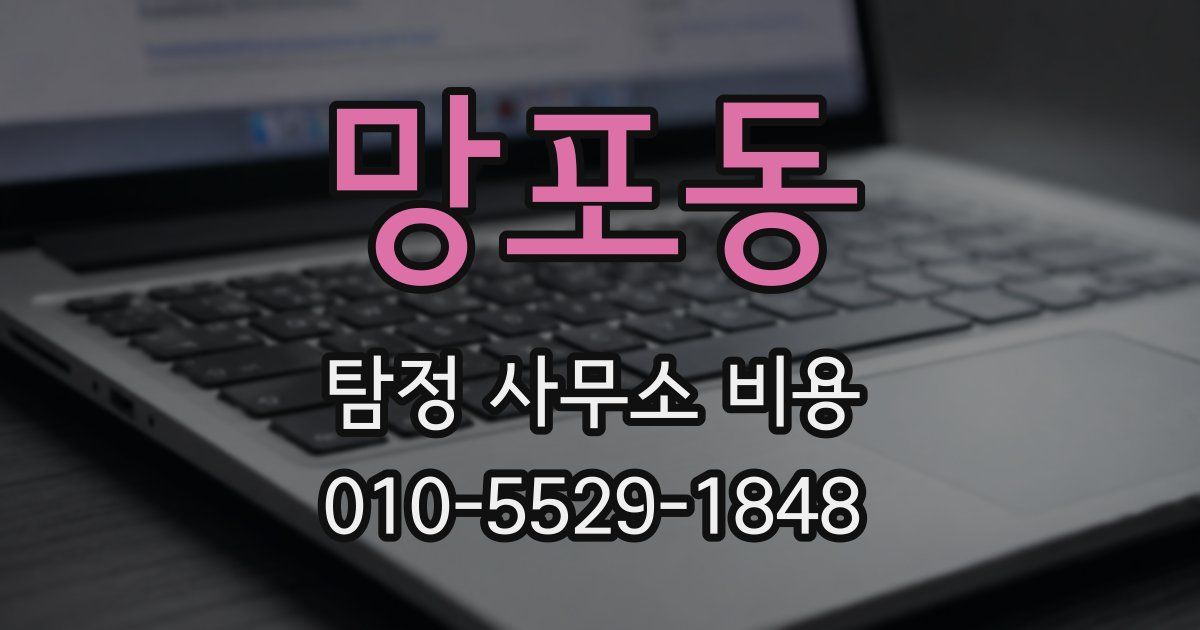 망포동 탐정 사무소 비용