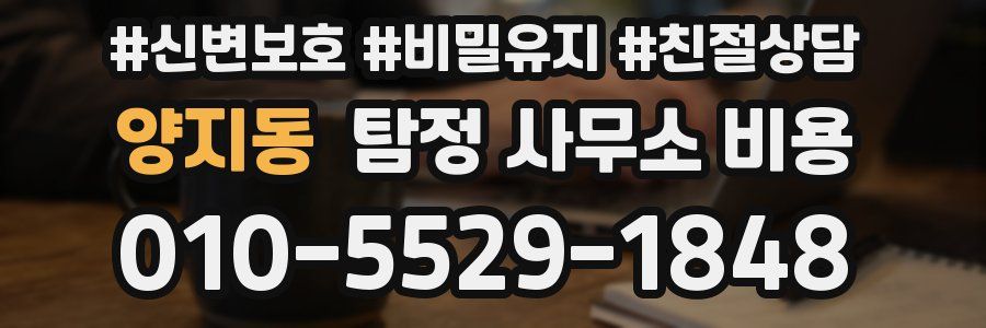 양지동 탐정 사무소 비용