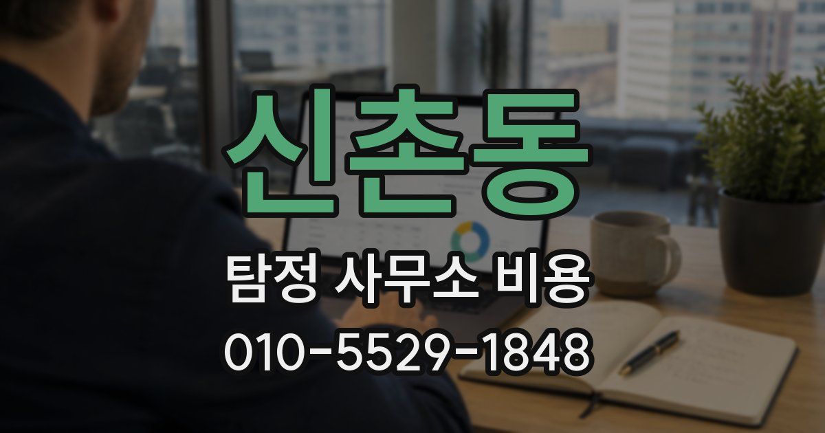 신촌동 탐정 사무소 비용