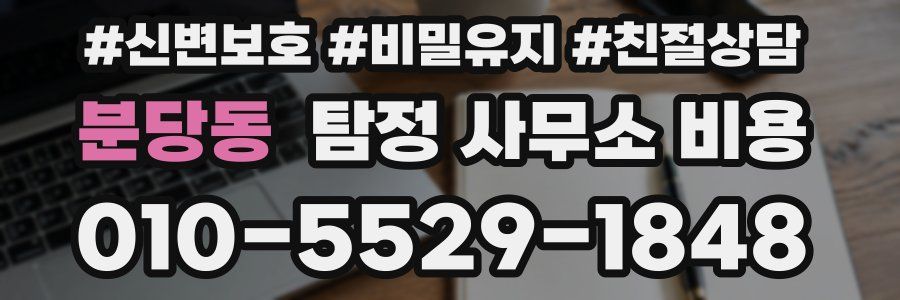분당동 탐정 사무소 비용