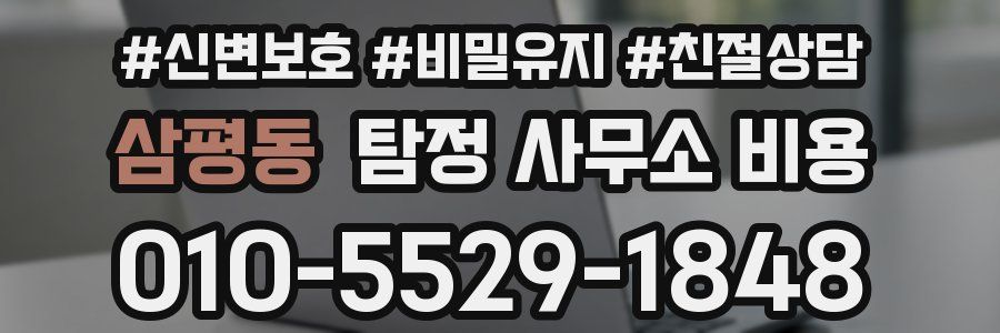 삼평동 탐정 사무소 비용