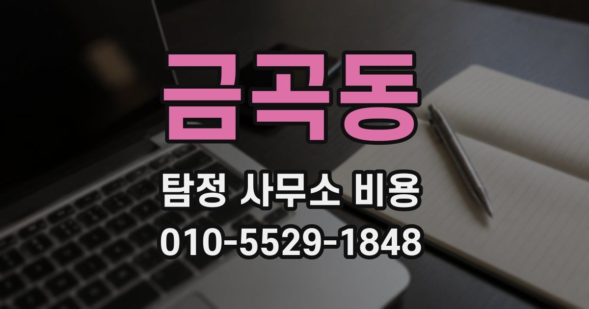 금곡동 탐정 사무소 비용