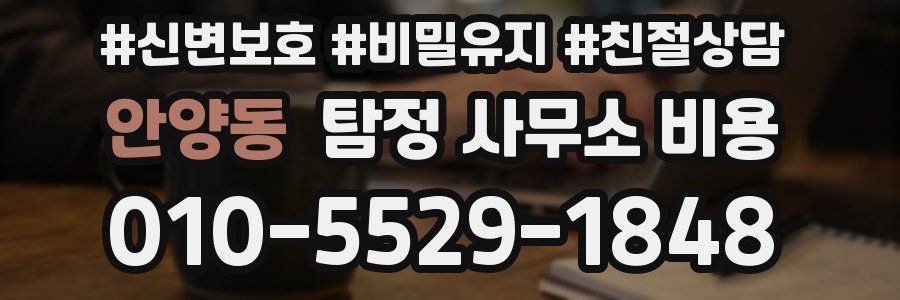 안양동 탐정 사무소 비용