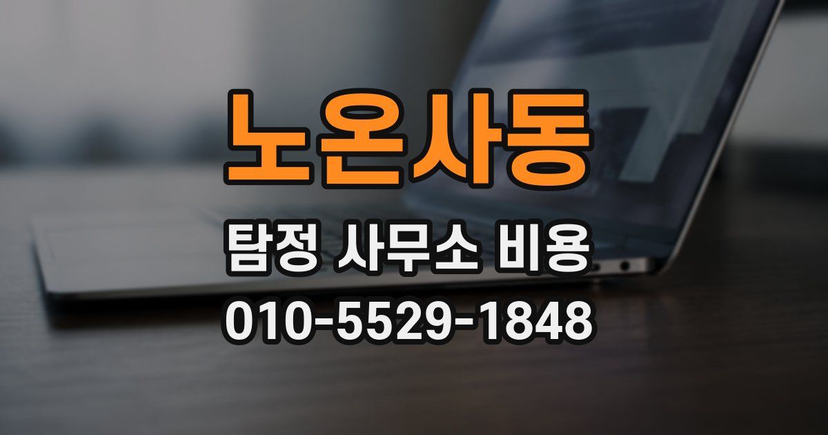 노온사동 탐정 사무소 비용
