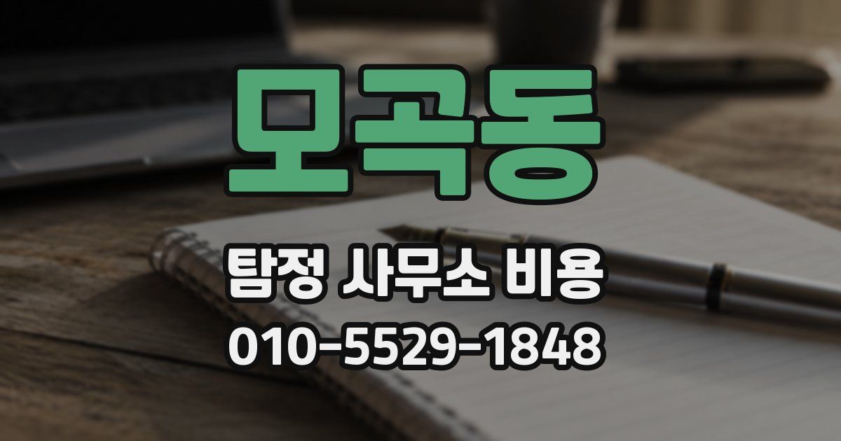 모곡동 탐정 사무소 비용