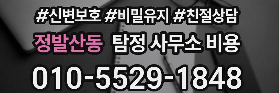 정발산동 탐정 사무소 비용