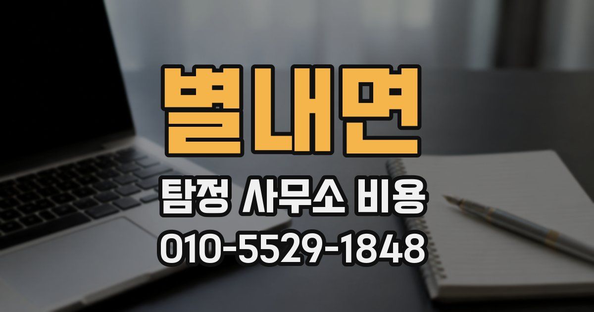 별내면 탐정 사무소 비용