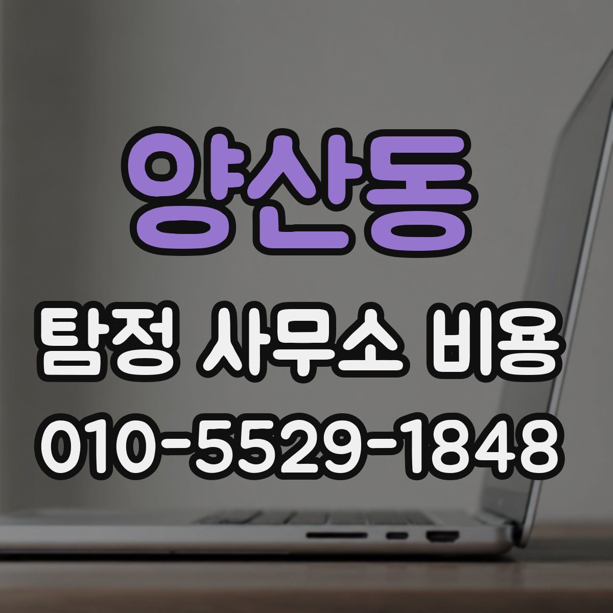 양산동 탐정 사무소 비용