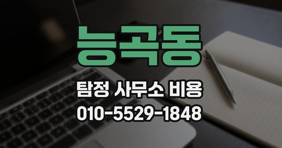 능곡동 탐정 사무소 비용