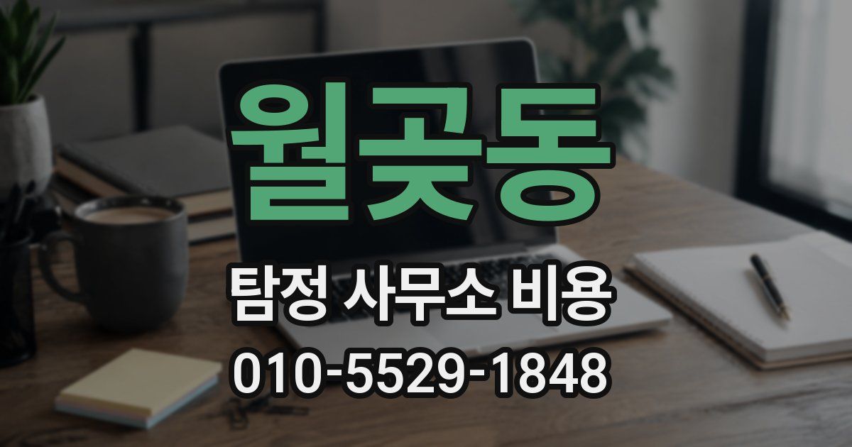 월곶동 탐정 사무소 비용