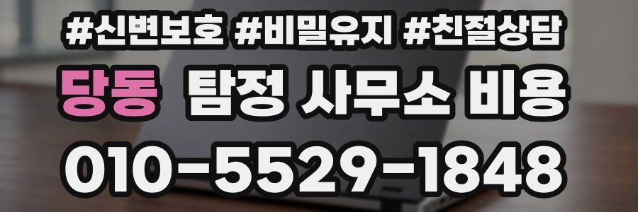 당동 탐정 사무소 비용