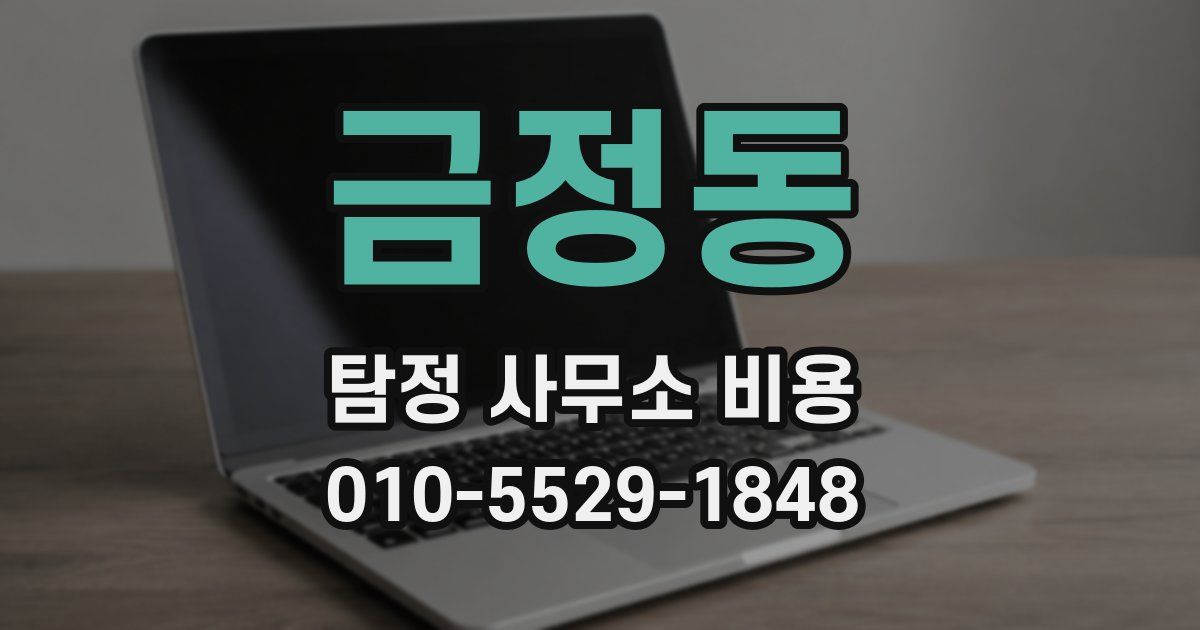 금정동 탐정 사무소 비용