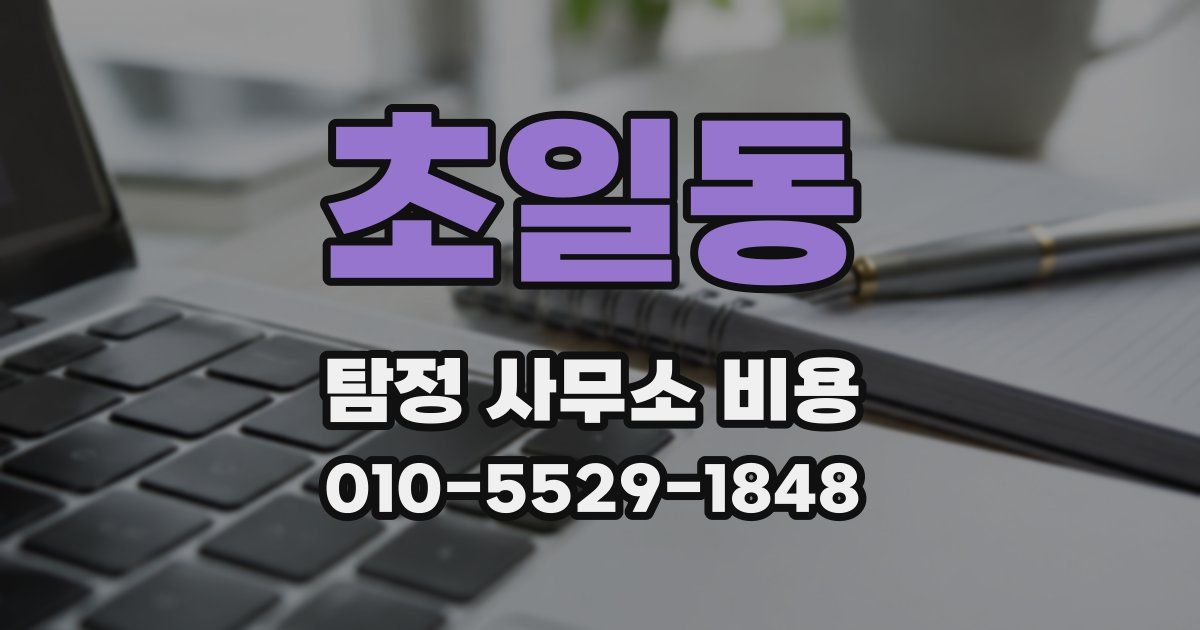 초일동 탐정 사무소 비용