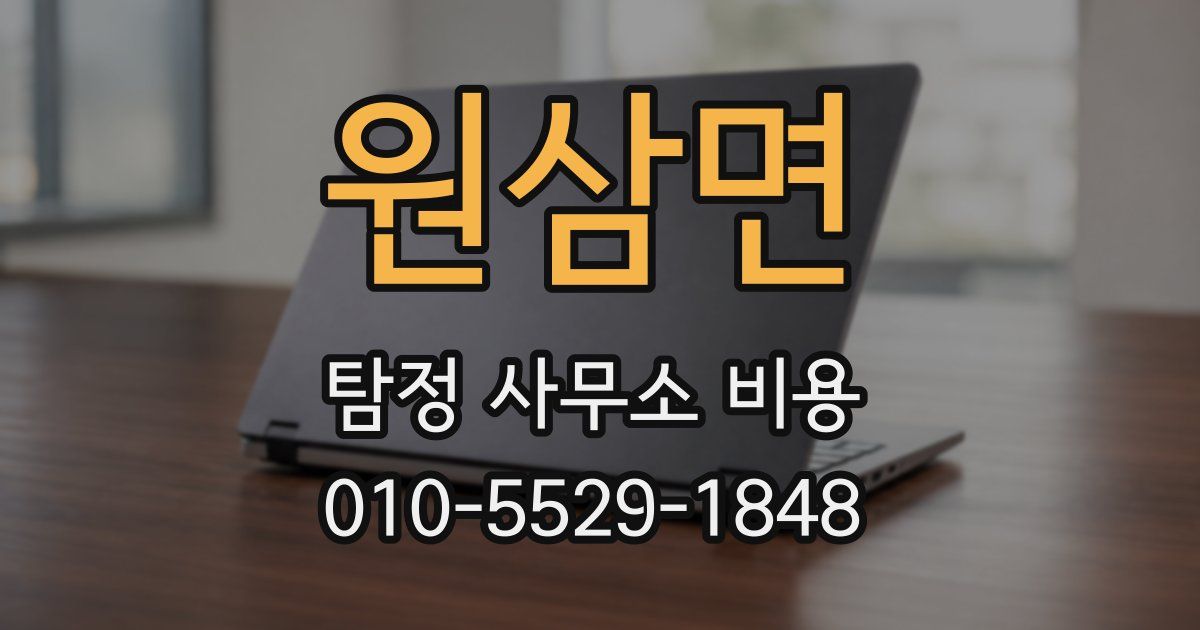 원삼면 탐정 사무소 비용