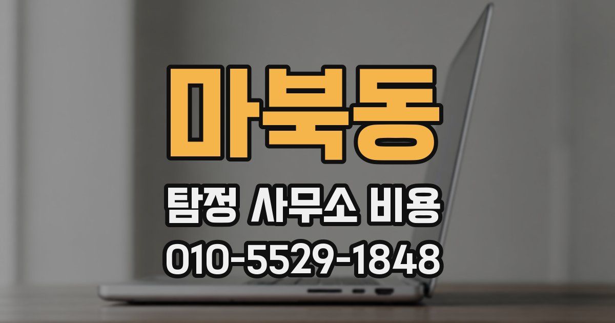 마북동 탐정 사무소 비용