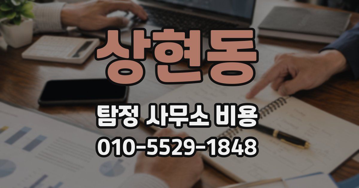 상현동 탐정 사무소 비용