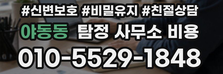 야동동 탐정 사무소 비용