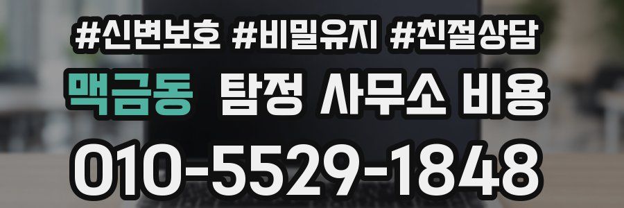 맥금동 탐정 사무소 비용