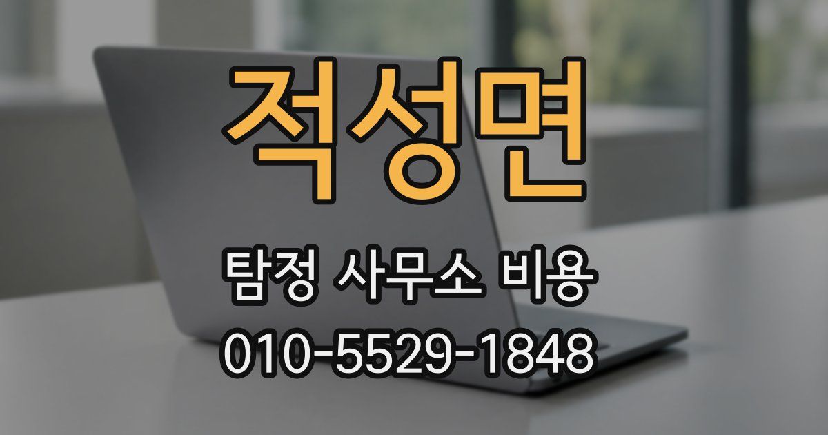 적성면 탐정 사무소 비용