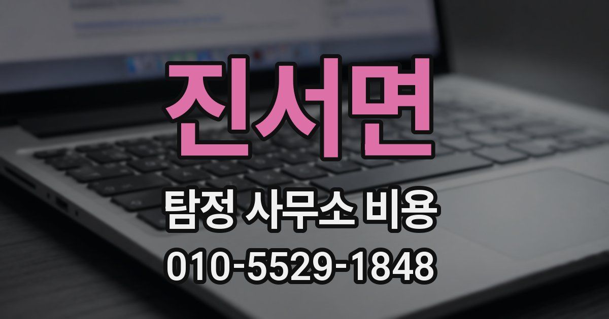 진서면 탐정 사무소 비용
