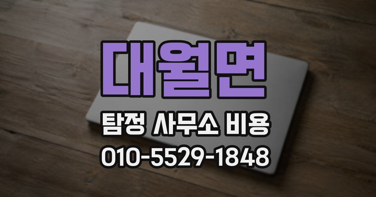 대월면 탐정 사무소 비용
