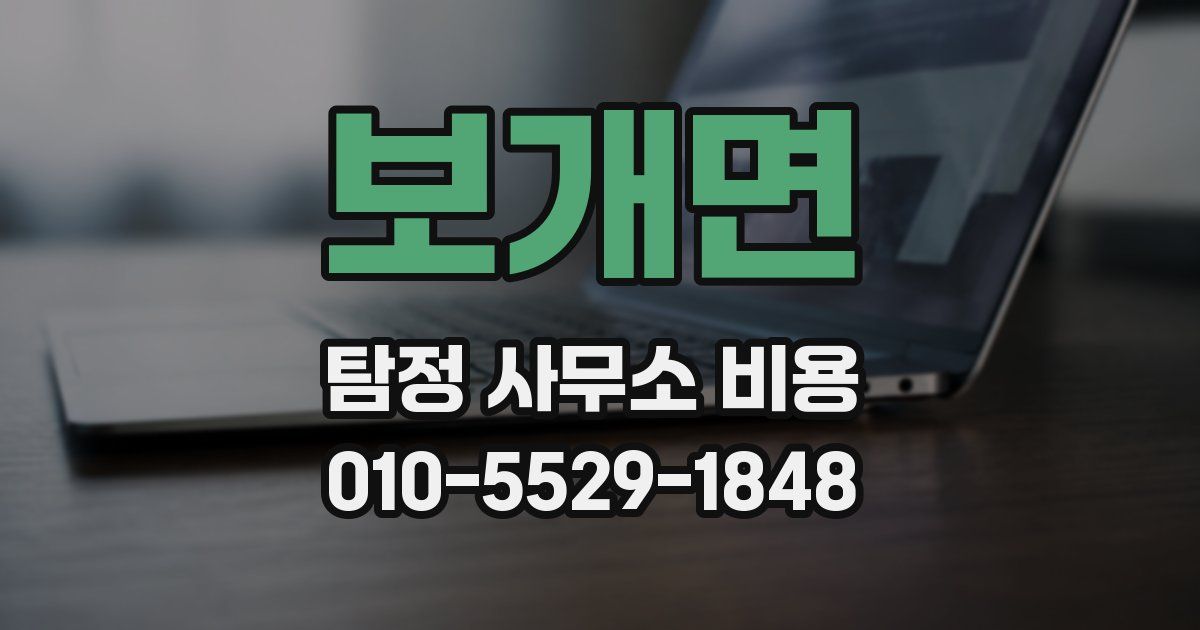 보개면 탐정 사무소 비용
