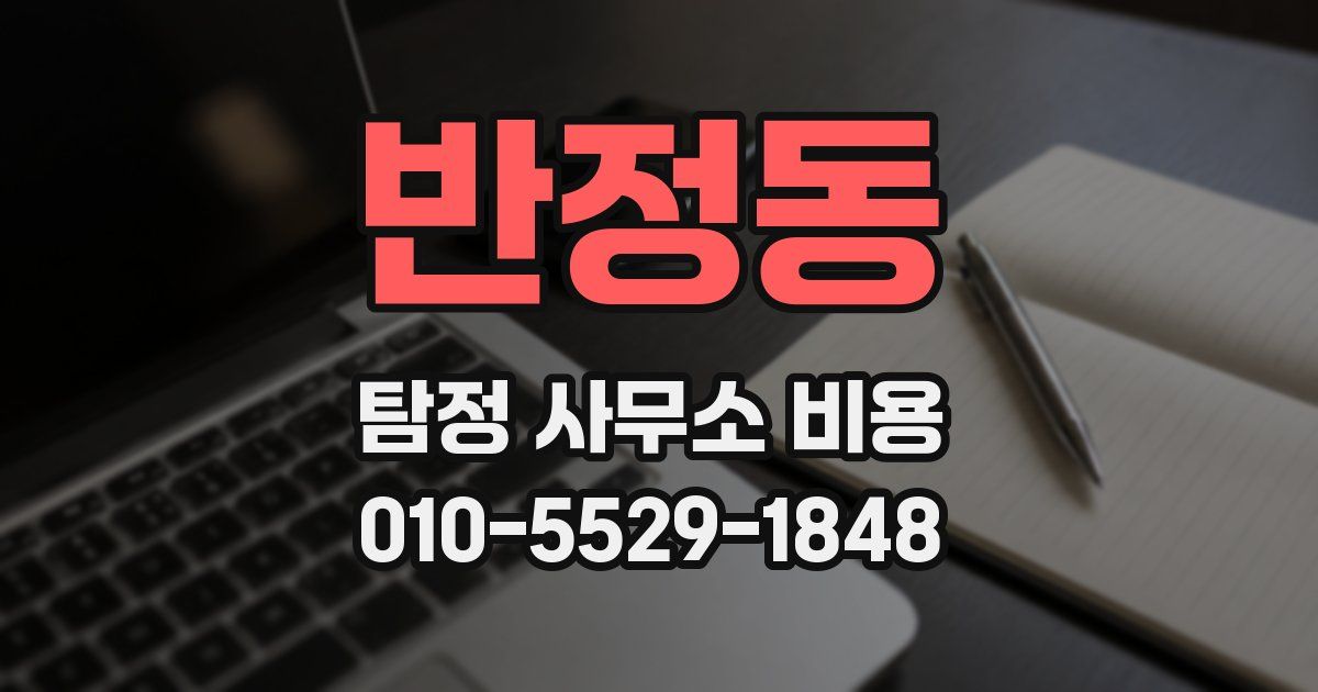 반정동 탐정 사무소 비용