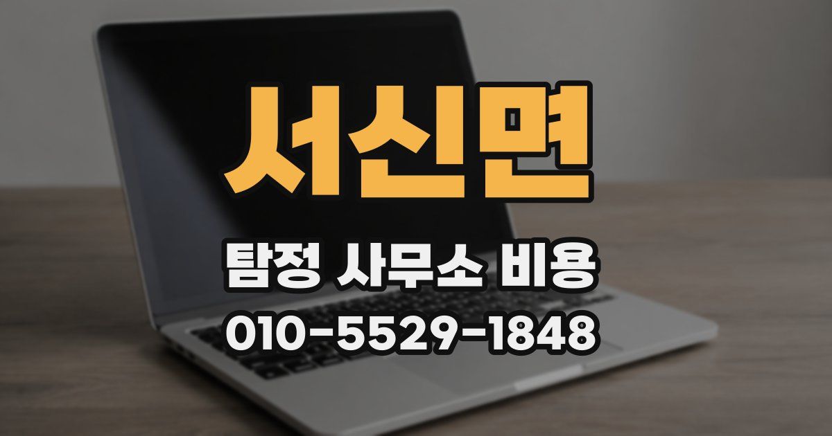 서신면 탐정 사무소 비용