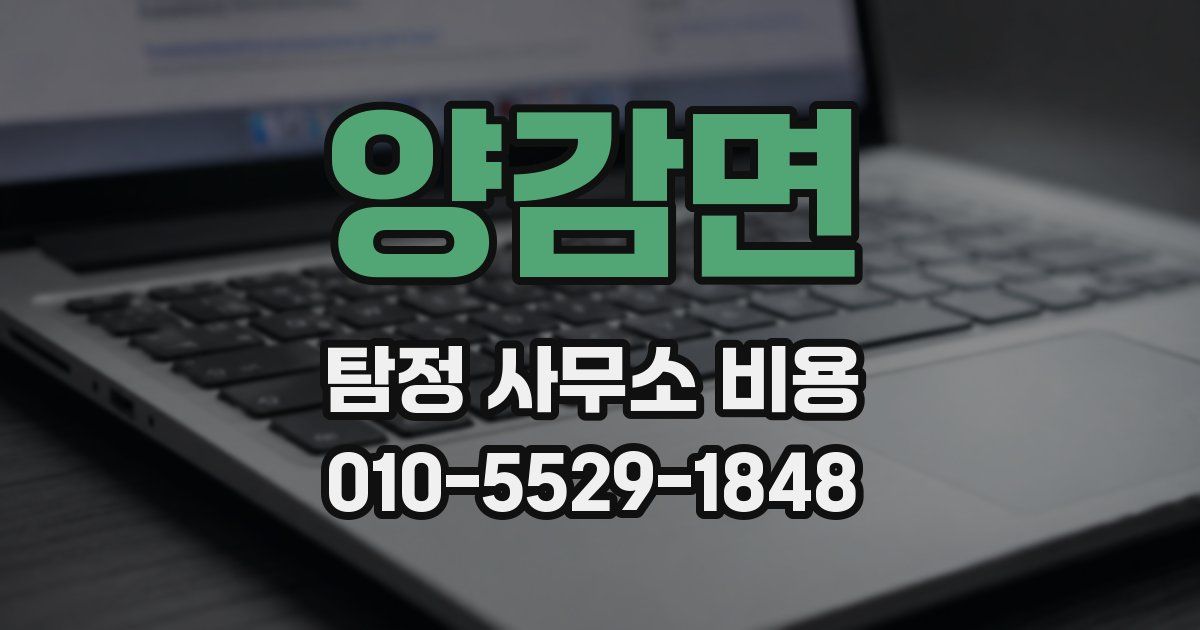 양감면 탐정 사무소 비용
