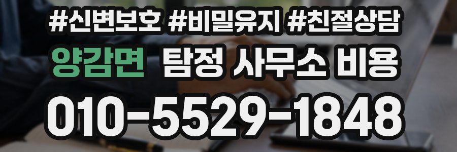 양감면 탐정 사무소 비용
