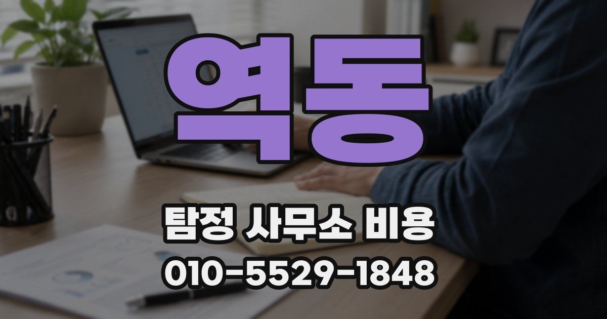 역동 탐정 사무소 비용