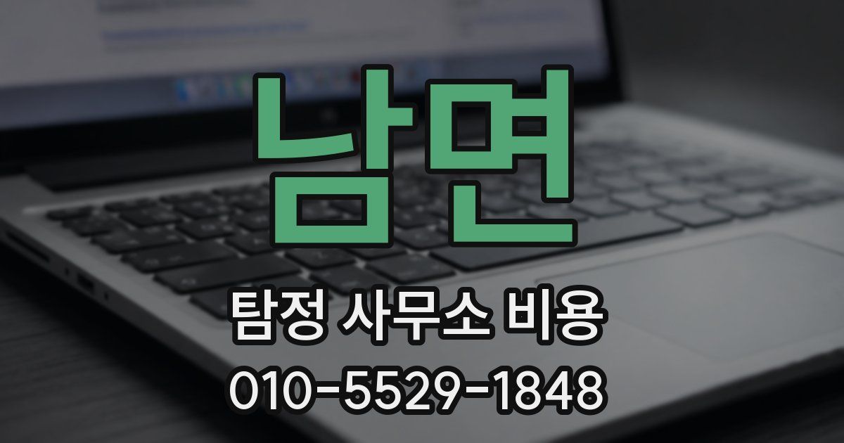 남면 탐정 사무소 비용
