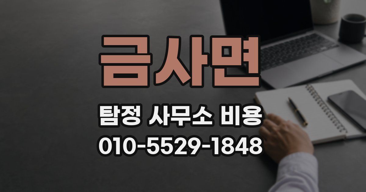 금사면 탐정 사무소 비용