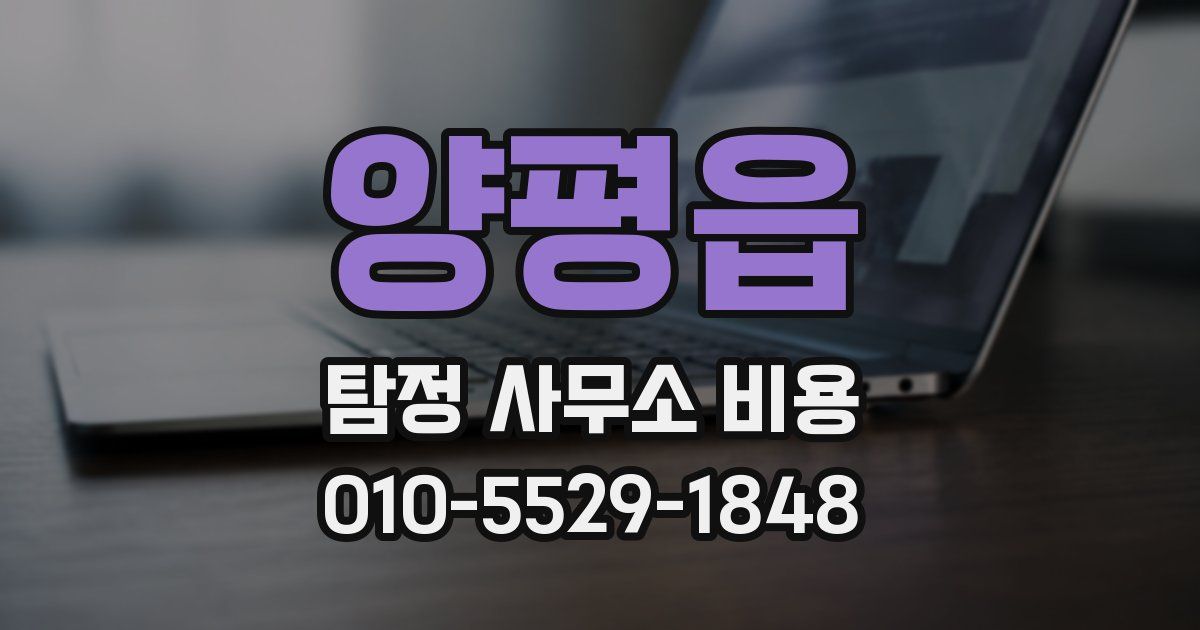 양평읍 탐정 사무소 비용
