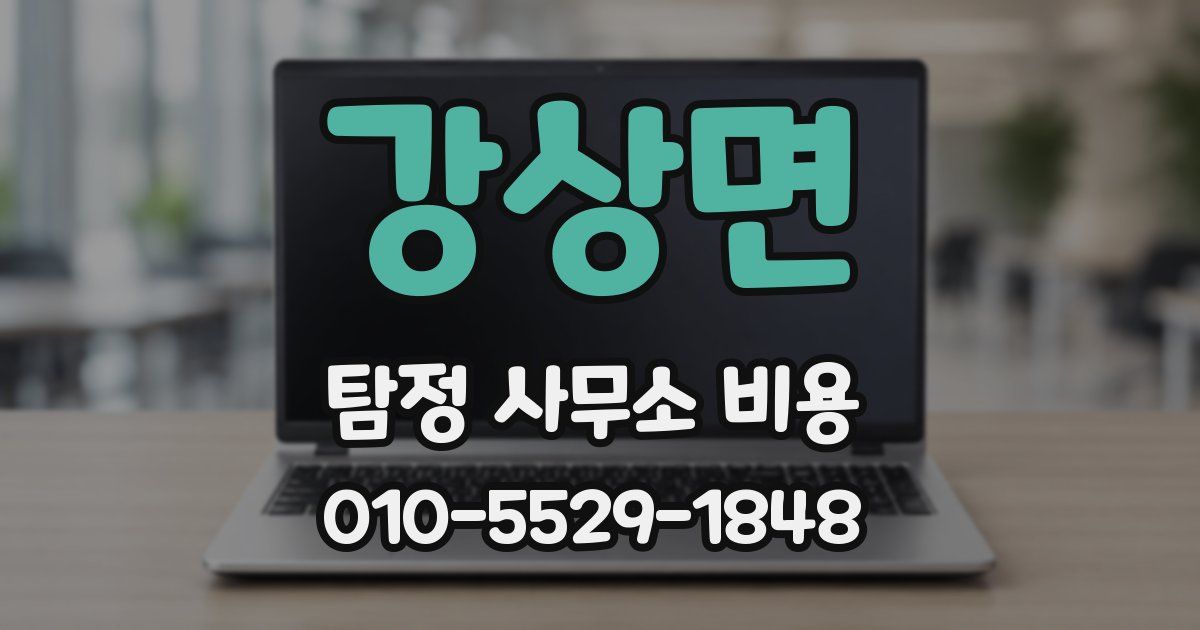강상면 탐정 사무소 비용