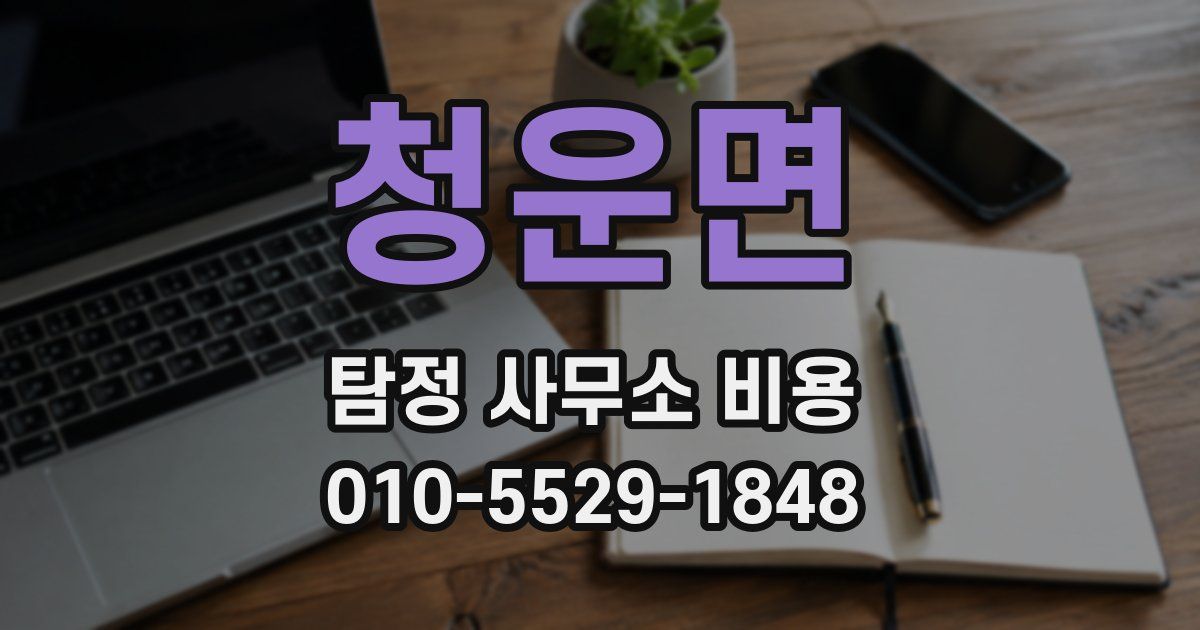 청운면 탐정 사무소 비용