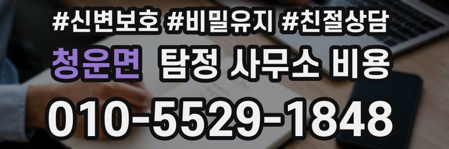 청운면 탐정 사무소 비용