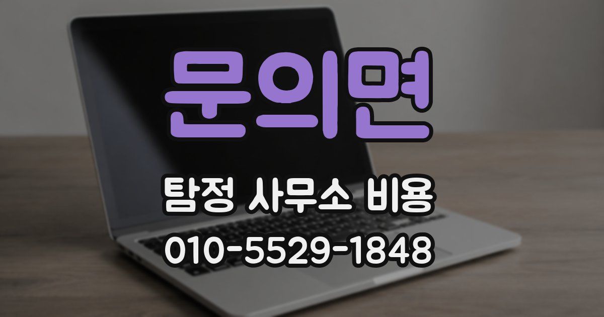 문의면 탐정 사무소 비용