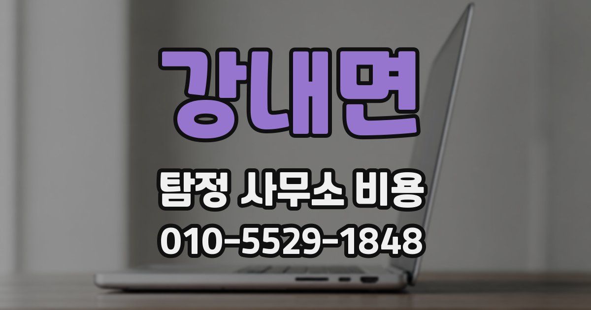 강내면 탐정 사무소 비용