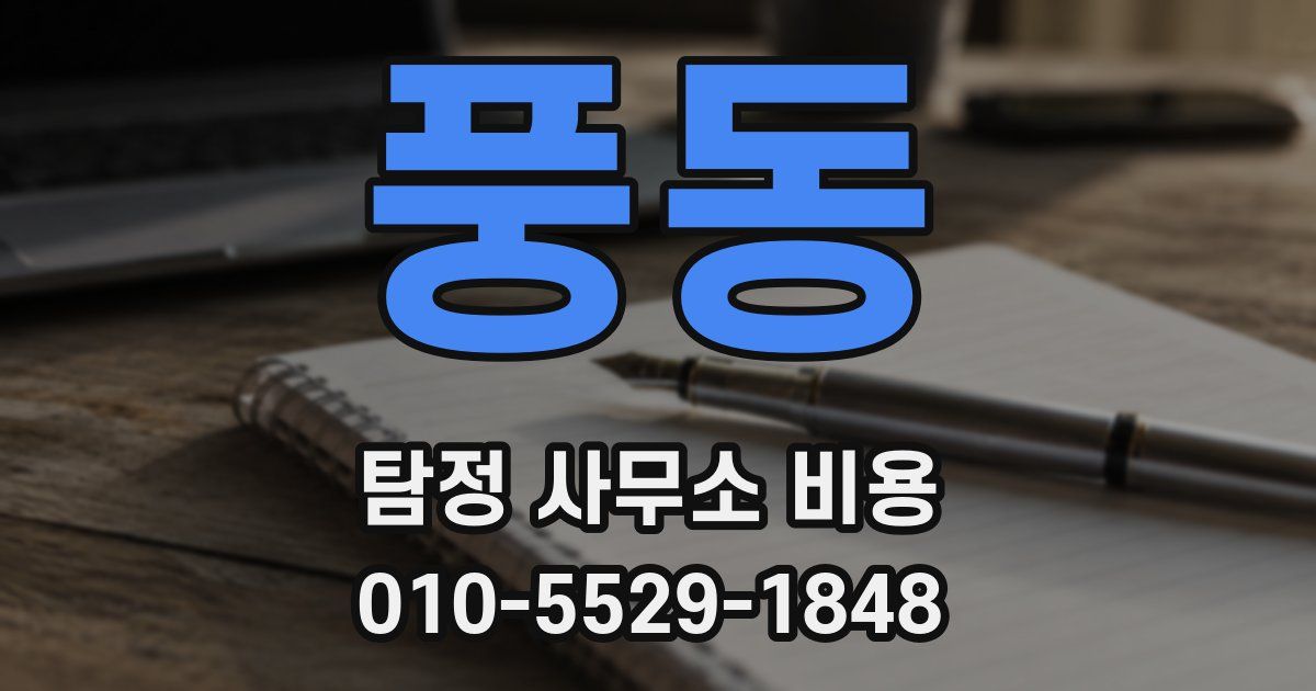 풍동 탐정 사무소 비용