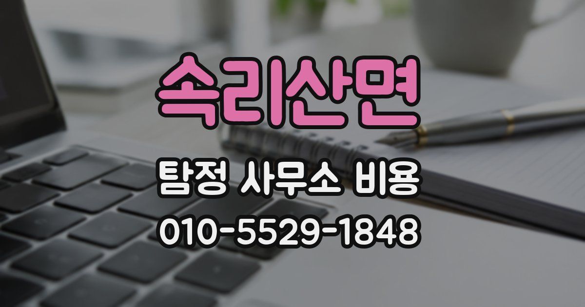속리산면 탐정 사무소 비용