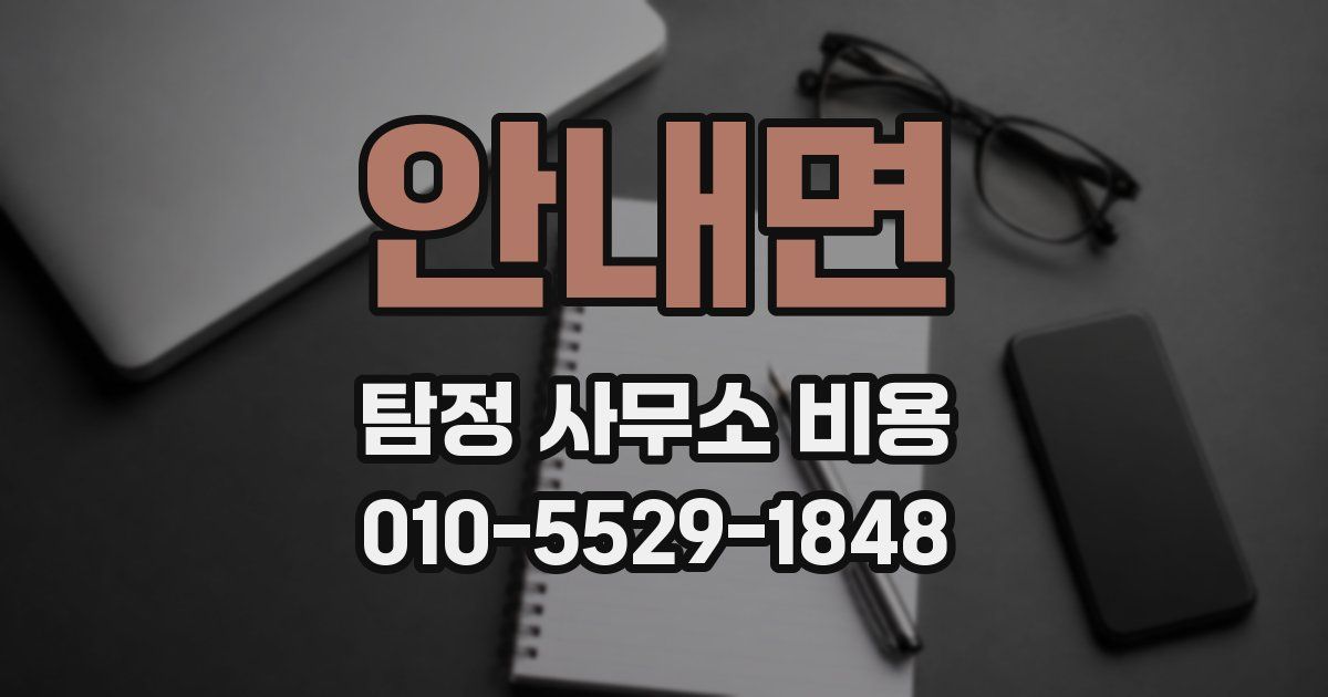 안내면 탐정 사무소 비용